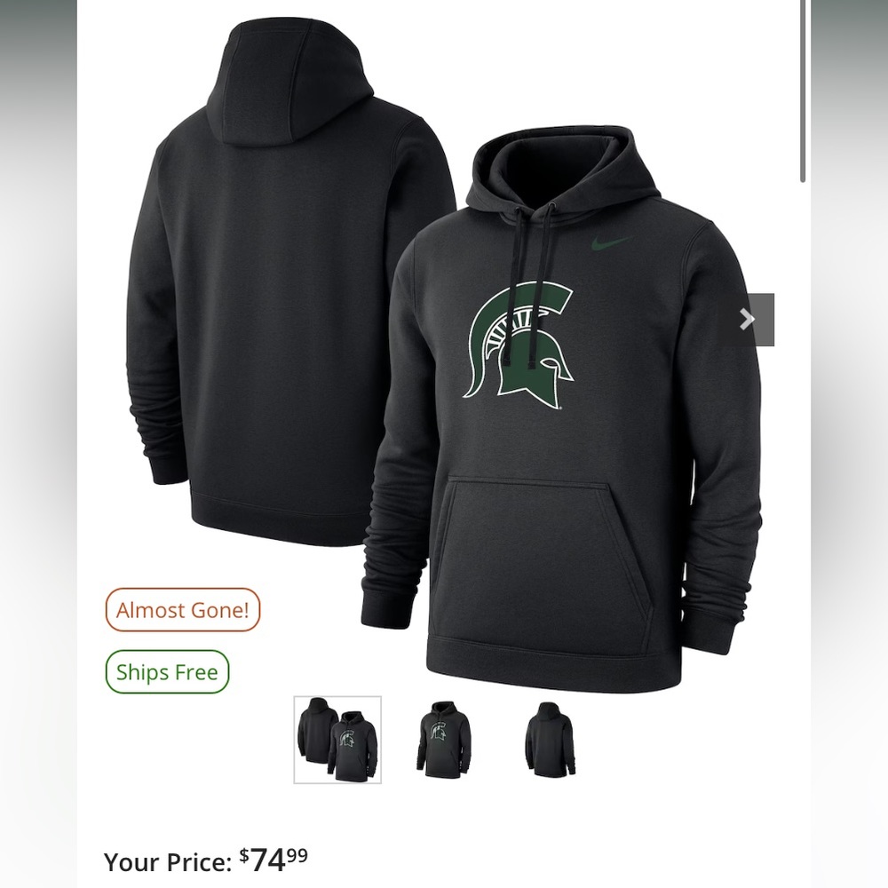 Never worn msu hoodie